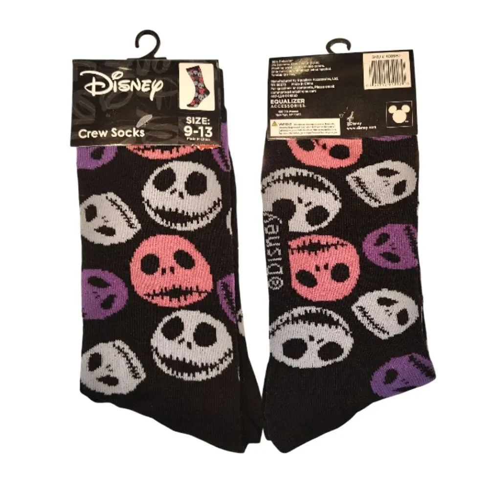 Disney The Nightmare Before‎ Christmas 3 Pairs Crew Socks NWT